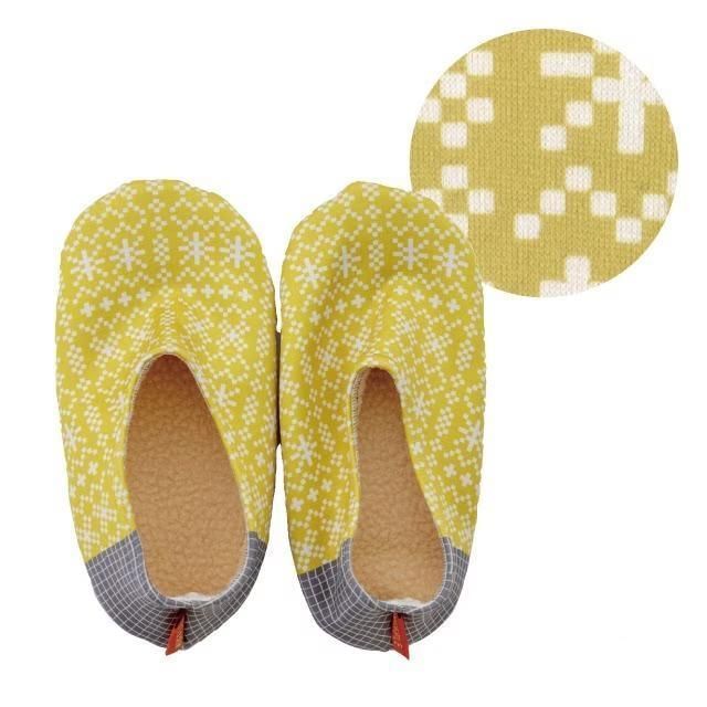 BISQUE-Muffle Slipper Socks Mustard Knit