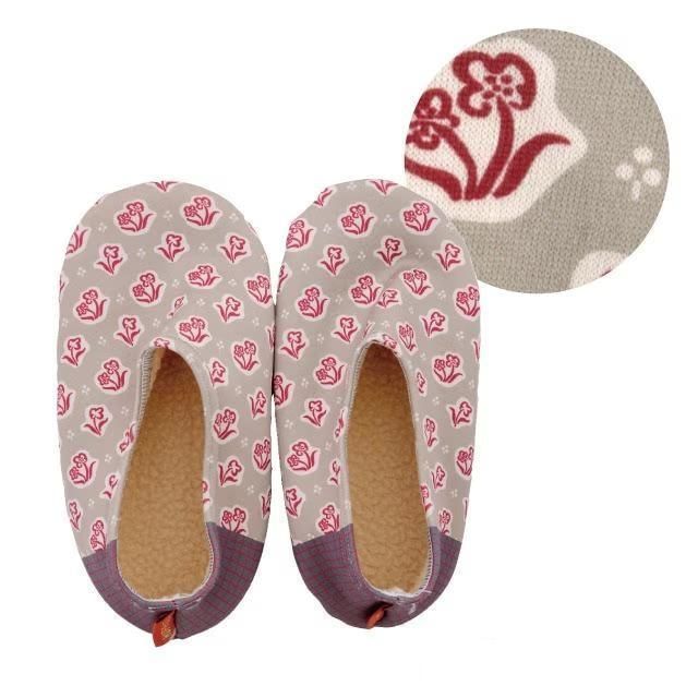 BISQUE-Muffle Slipper Socks Red Flower