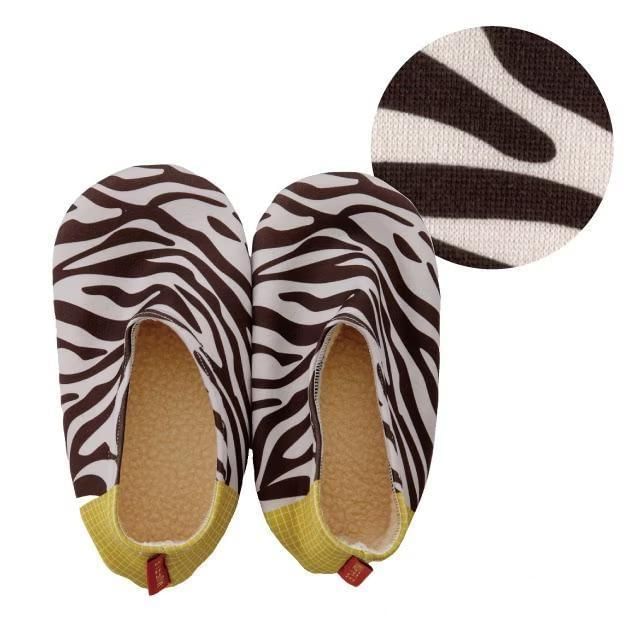 BISQUE-Muffle Slipper Socks Zebra