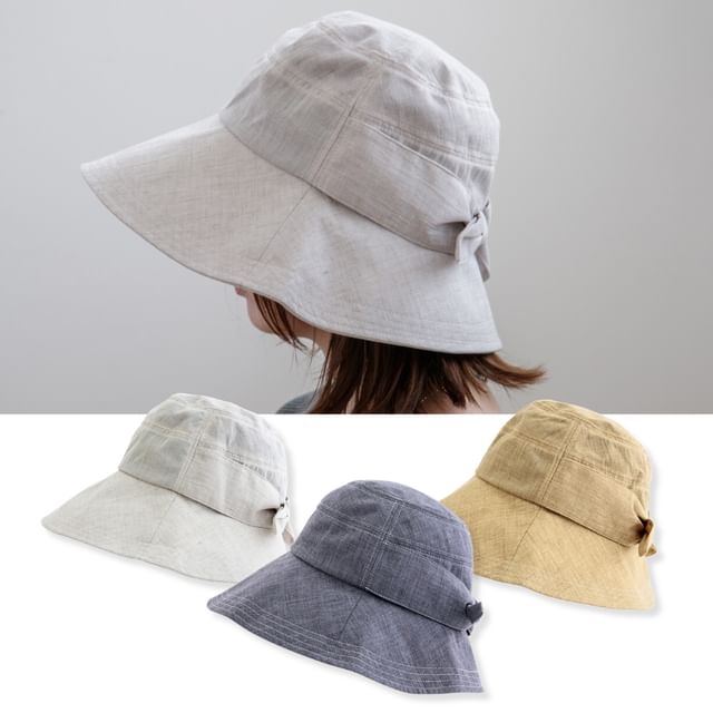 BISQUE-Rivann UPF50 Foldable Bow Accent Sun Hat