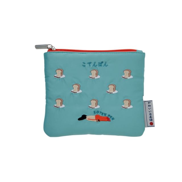 BISQUE-Somewhat Cute Japanese Flat Pouch Sax Blue