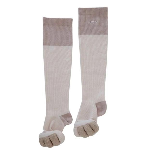 BISQUE-Toeless Compression Socks Pink