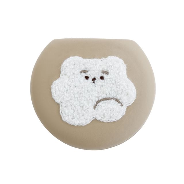 BISQUE-White Bear Jewelry Box Organizer Beige