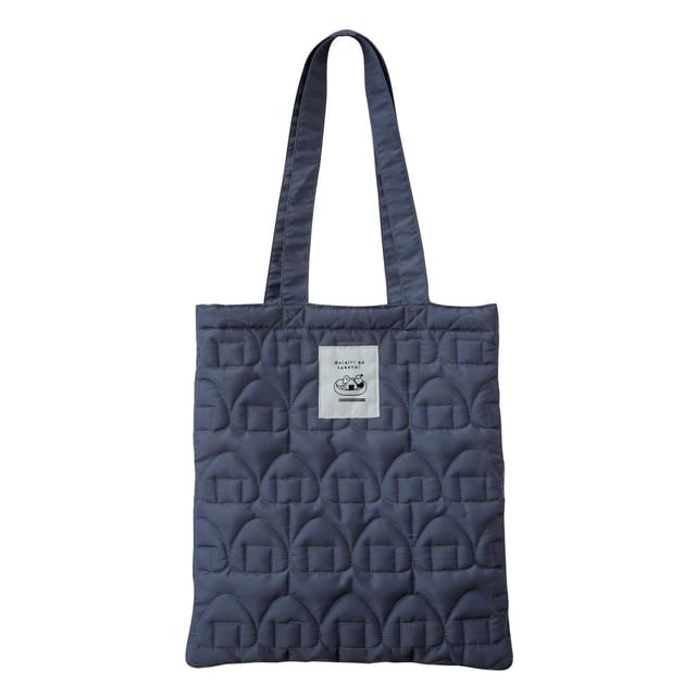 BISQUE-Yummy Quilt Tote Bag Gray