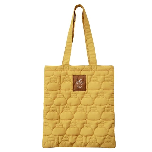 BISQUE-Yummy Quilt Tote Bag Yellow
