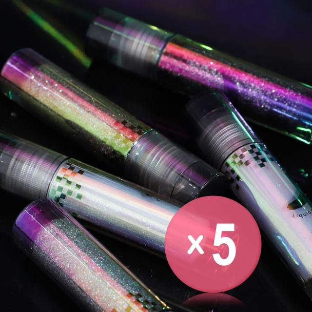 biya-Brilliant Pearlescent Liquid Eyeshadow - 5 Colors 5pcs Bundle Set