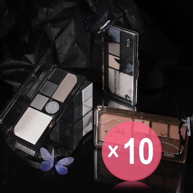 biya-Dark Night Butterfly Eyeshadow Palette - 4 Types 10pcs Bundle Set