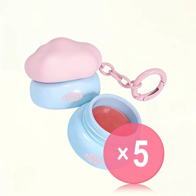 biya-Puffy Cloud Lip And Cheek Mousse Mud - 6 Colors 5pcs Bundle Set