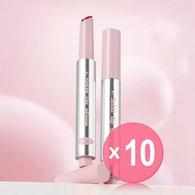 biya-Silver Mirror Sweet Jelly Solid Lip Gloss - 6 Colors 10pcs Bundle Set