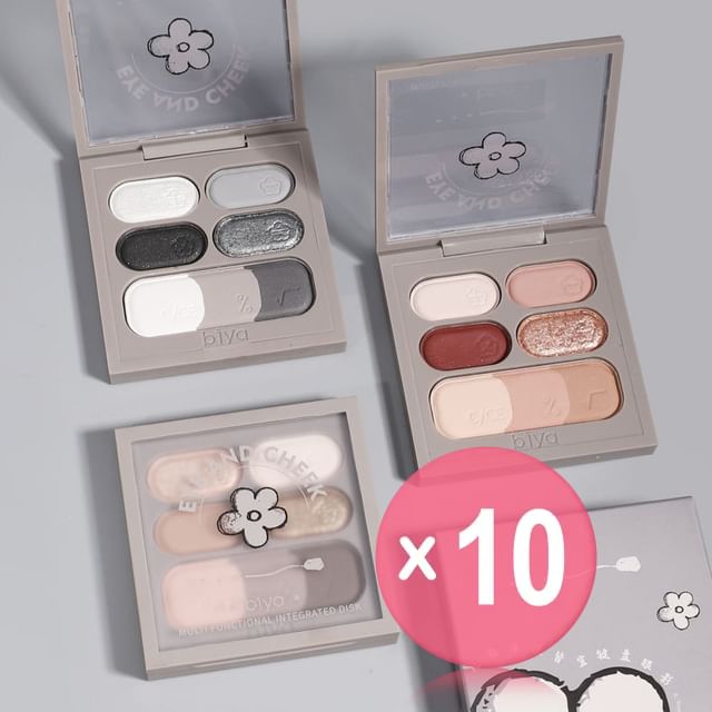 biya-Versatile Keyboard Eyeshadow Palette - 3 Types 10pcs Bundle Set