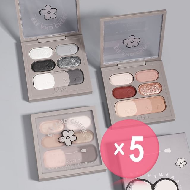 biya-Versatile Keyboard Eyeshadow Palette - 3 Types 5pcs Bundle Set
