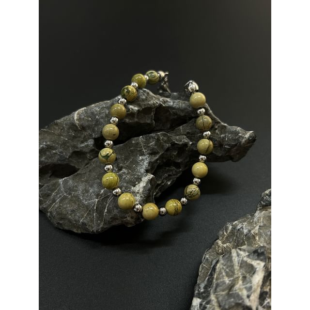 Black Degree-Beaded Bracelet