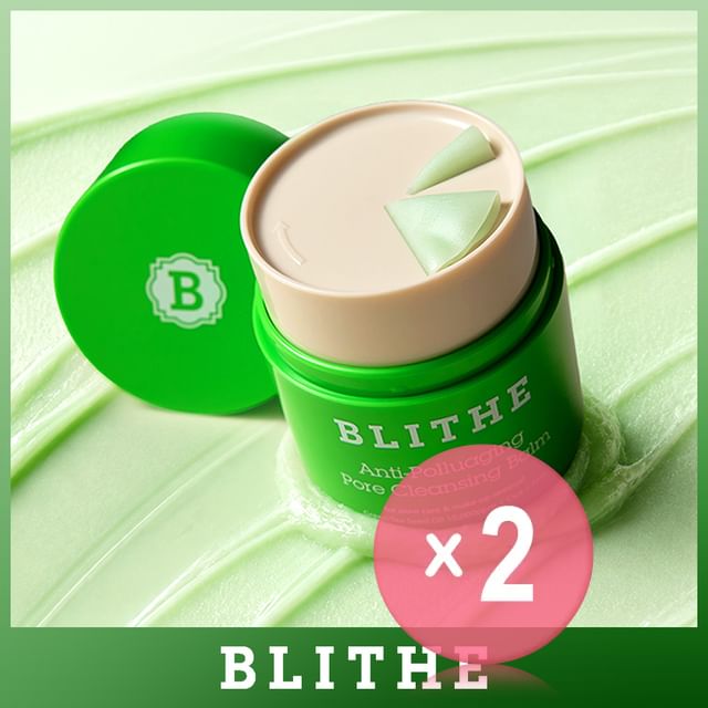 BLITHE-Anti-Polluaging Pore Cleansing Balm 2pcs Bundle Set-50ml X 2 Pcs