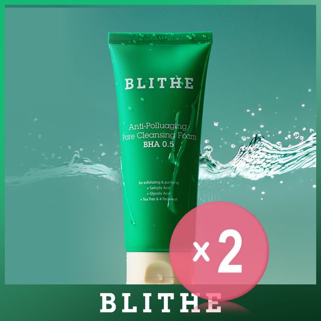 BLITHE-Anti-Polluaging Pore Cleansing Foam BHA 05 2pcs Bundle Set