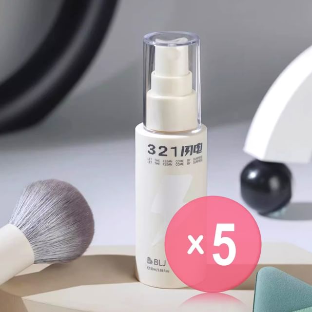 BLJ-Lightning Series Rinseless Brush Cleansing Mist Lightly-scented 5pcs Bundle Set