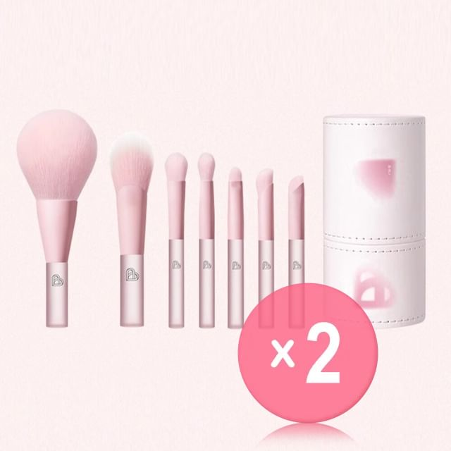 BLJ-Mini Make Up Brush Bucket Set - Sweet Peaches 2pcs Bundle Set