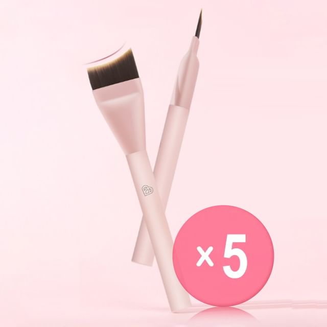 BLJ-Semi Sweet Peach Moon Shape Brush 5pcs Bundle Set