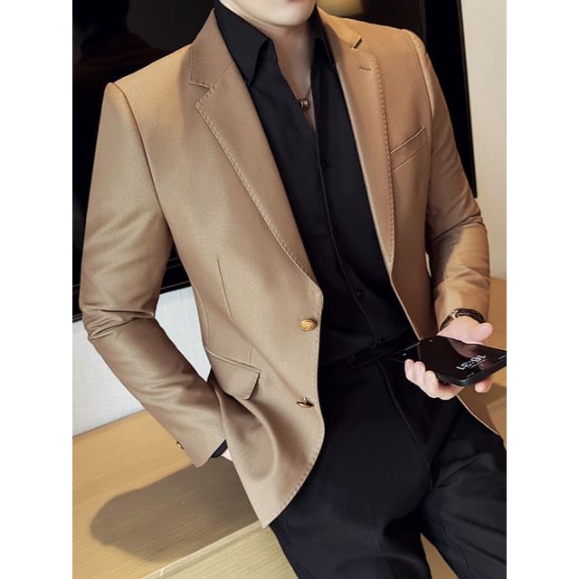 Blueforce-Button-Up Plain Blazer