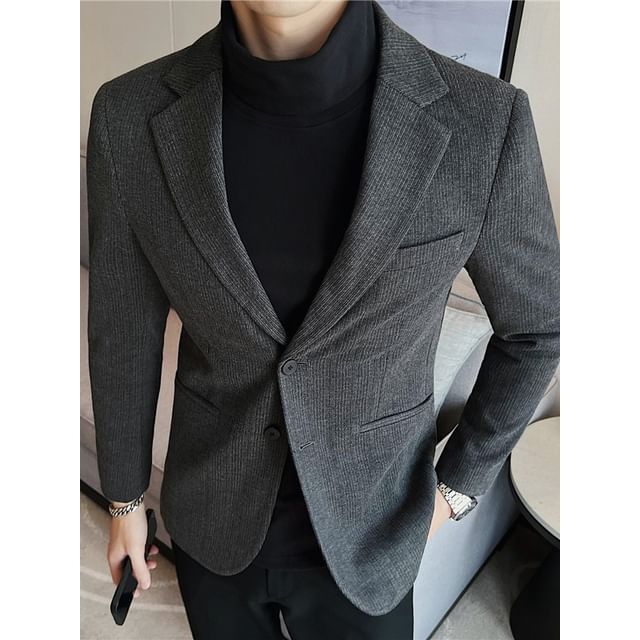 Blueforce-Button-Up Plain Blazer