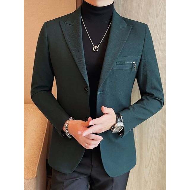 Blueforce-Button-Up Plain Blazer