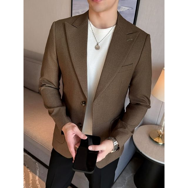 Blueforce-Button-Up Plain Blazer