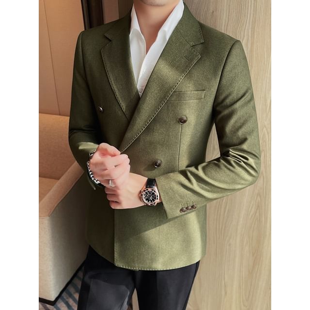 Blueforce-Double Breasted Plain Blazer