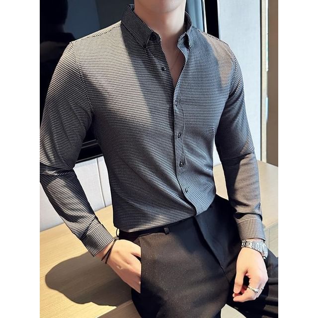 Blueforce-Long-Sleeve Mini Check Shirt