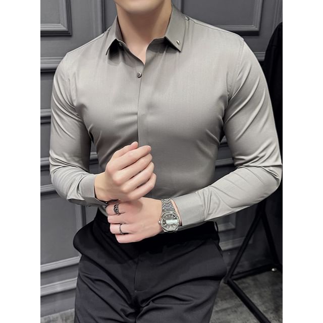 Blueforce-Long-Sleeve Plain Shirt