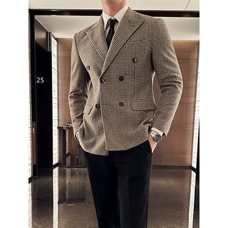 Blueforce-Mini Check Double Breasted Blazer