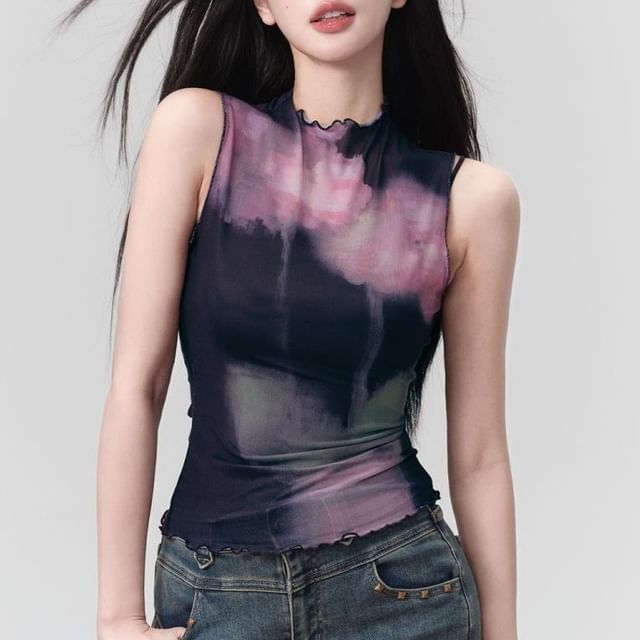 Bolgivy-Tie Dye Crop Tank Top