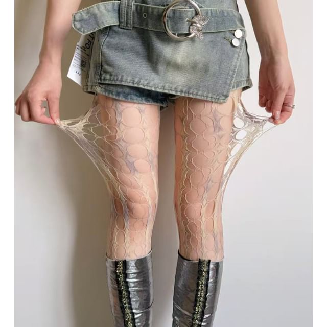 Bolgivy-Tie Dyed Fishnet Tights