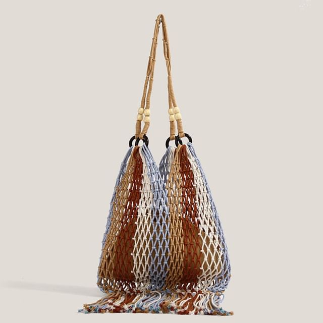 Bolso-Crochet Fringed Shoulder Bag