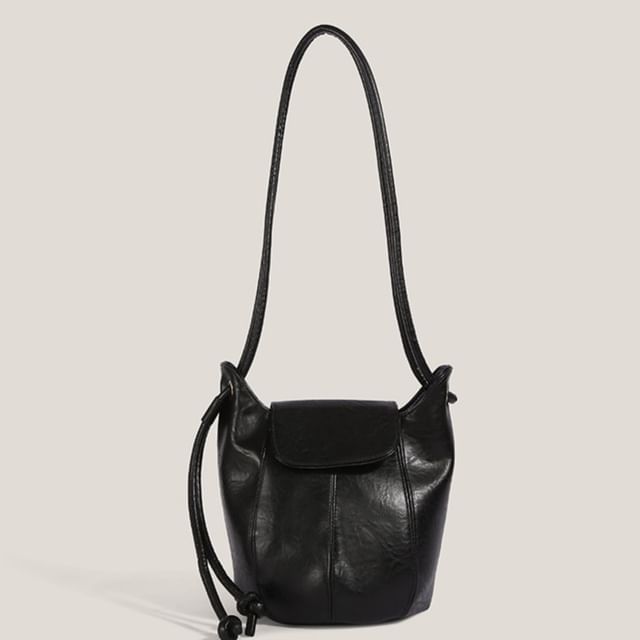 Bolso-Faux Leather Bucket Bag
