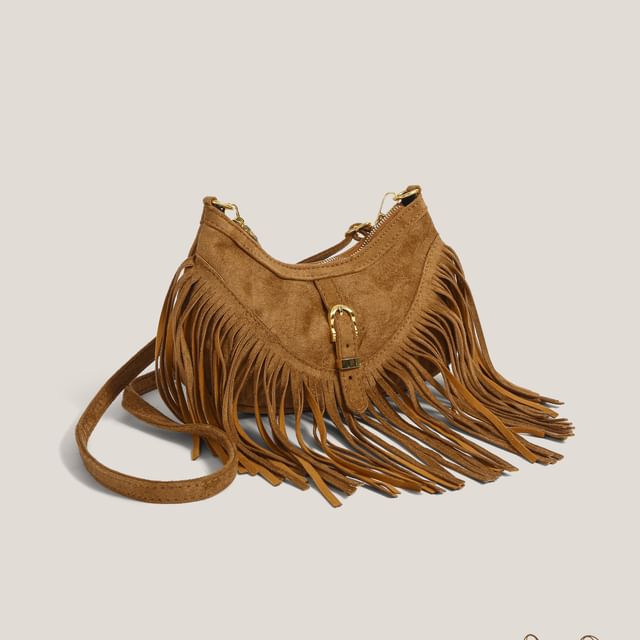 Bolso-Fringed Shoulder Bag