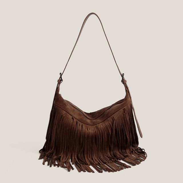Bolso-Fringed Shoulder Bag