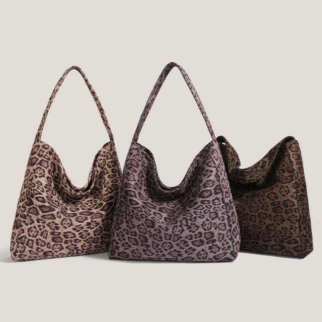 Bolso-Leopard Print Tote Bag