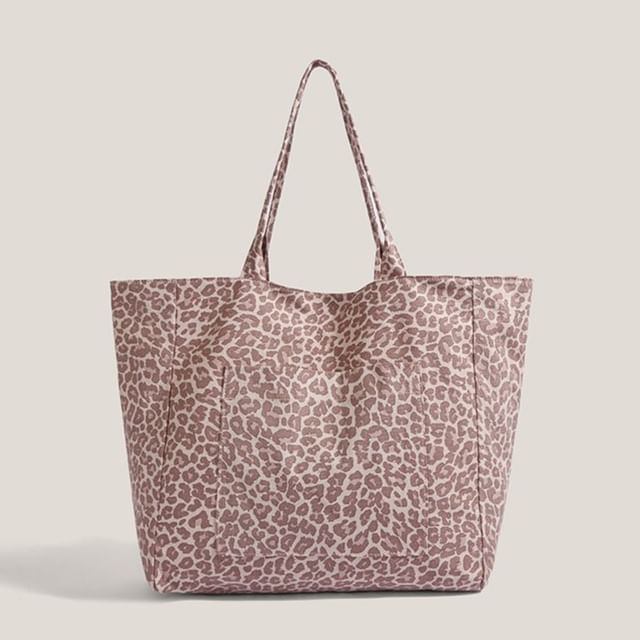 Bolso-Leopard Print Tote Bag