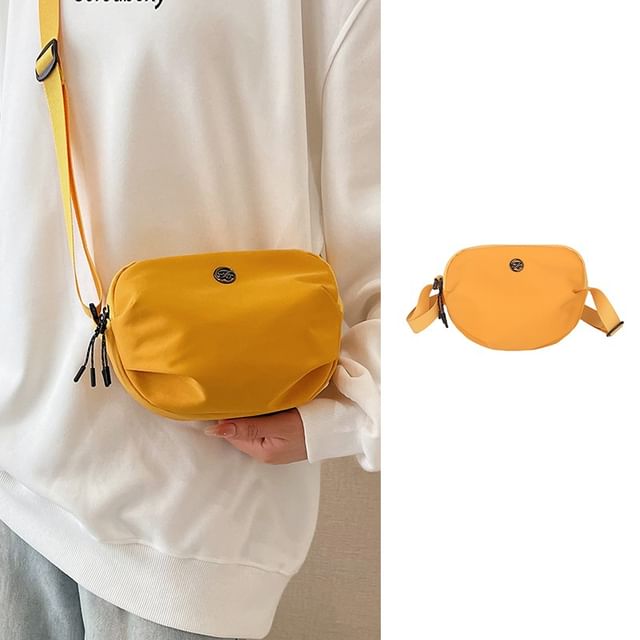 Bolso-Plain Nylon Crossbody Bag
