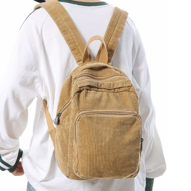 Bolso-Ribbed Plain Backpack