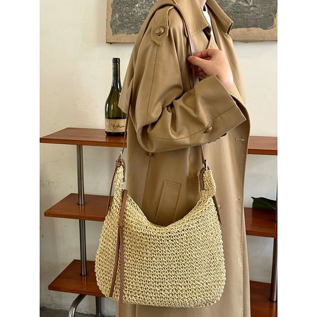 Bolso-Straw Crossbody Bag