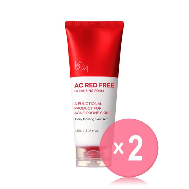 BOM-AC Red Free Cleansing Foam 2pcs Bundle Set
