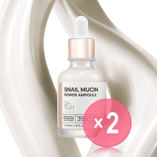 BOM-Snail Mucin Power Ampoule 2pcs Bundle Set
