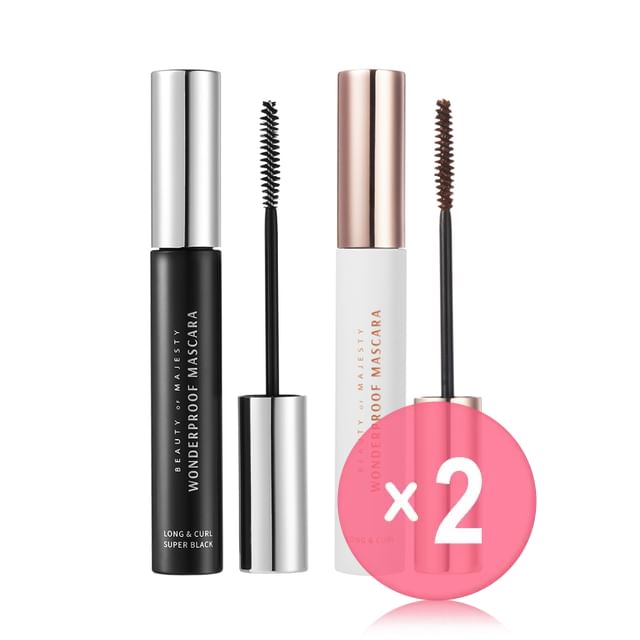 BOM-Wonderproof Mascara Long Curl - 2 Colors 2pcs Bundle Set