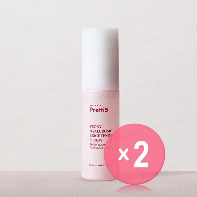Botanic Pretti5-Peony Hyaluronic Brightening Serum 2pcs Bundle Set