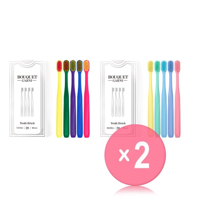 BOUQUET GARNI-Deep Clear Toothbrush Set - 2 Types 2pcs Bundle Set