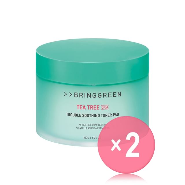 BRING GREEN-Tea Tree Cica Trouble Soothing Toner Pad 2pcs Bundle Set