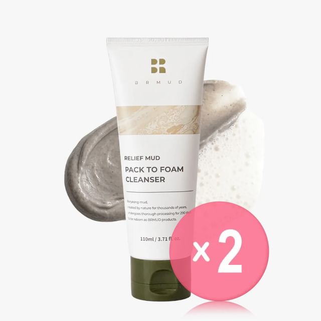 BRMUD-Relief Mud Pack To Foam Cleanser 2pcs Bundle Set