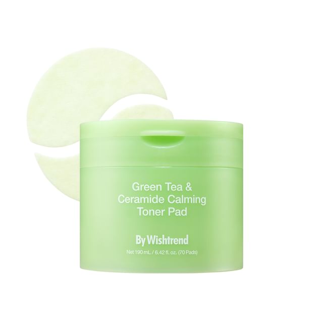 By Wishtrend - Green Tea & Ceramide Calming Toner Pad | YesStyle