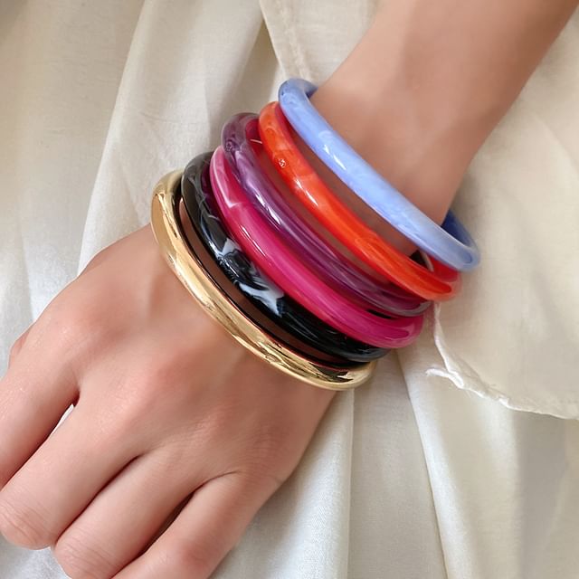 Calafa-Acrylic Plain Bangle