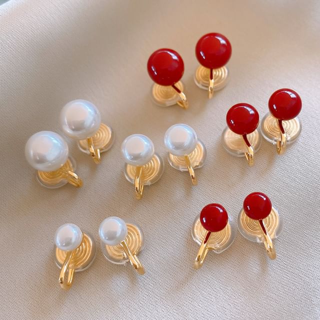 Calafa-Beaded Clip On Earring